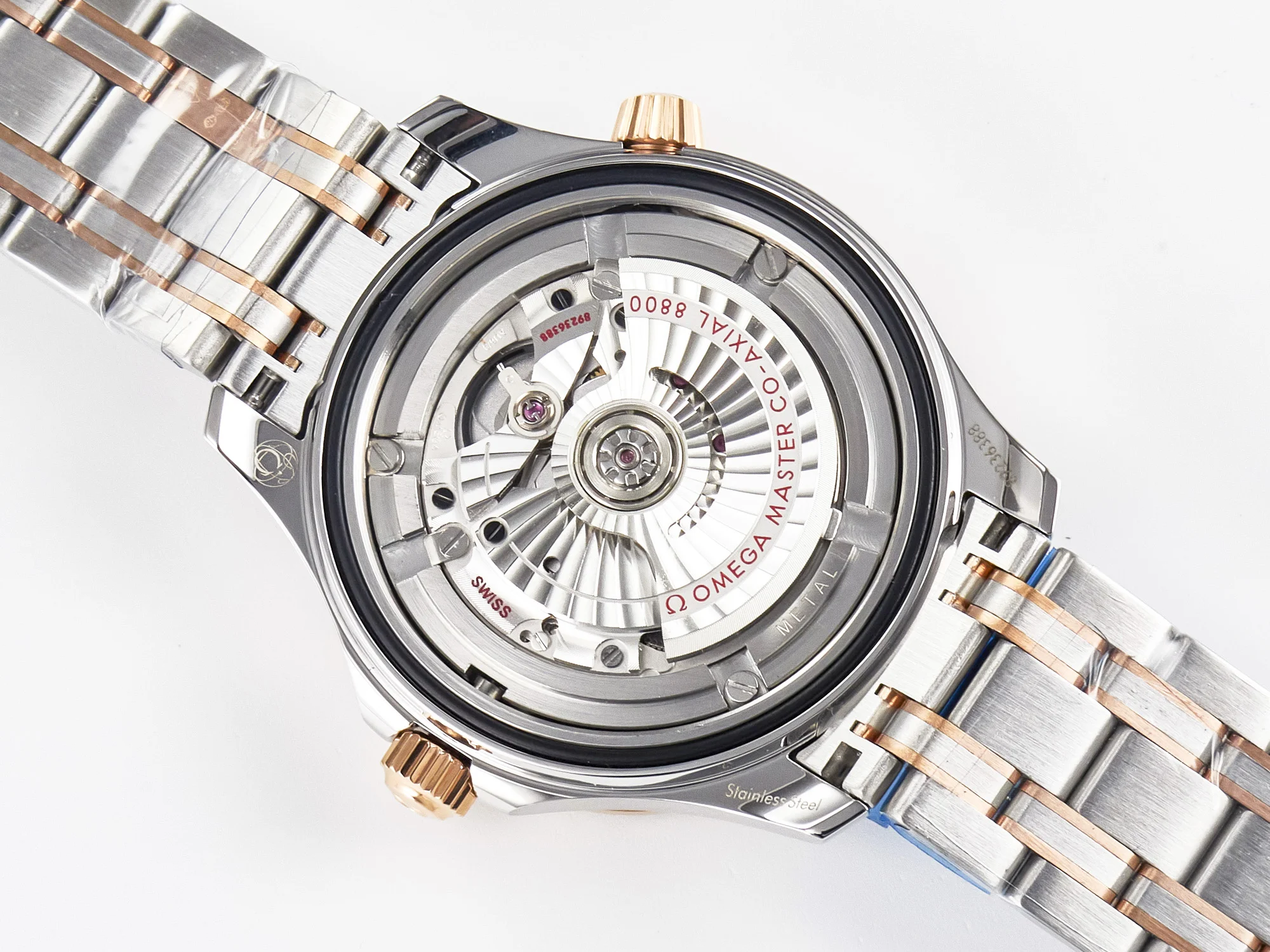 2018 Seamaster Diver 300M SS/RG VSF 1:1 Best Edition RG Bezel Black Dial on SS/RG Bracelet A8800