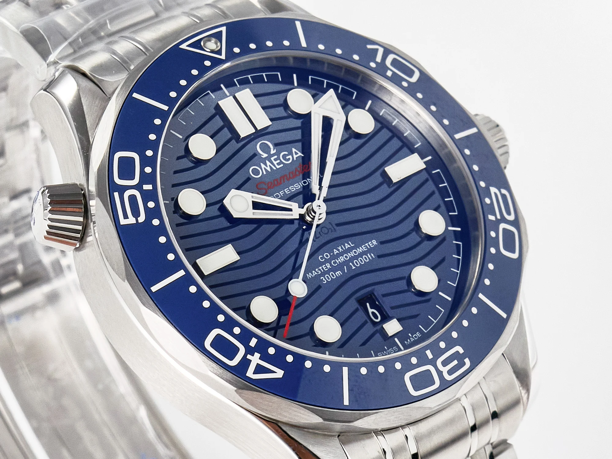 2018 Seamaster Diver 300M VSF 1:1 Best Edition Blue Ceramic Blue Dial on SS Bracelet A8800 V2