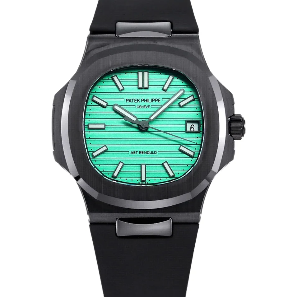 AET Nautilus 5711 Biscay Green Dial Black Ceramic