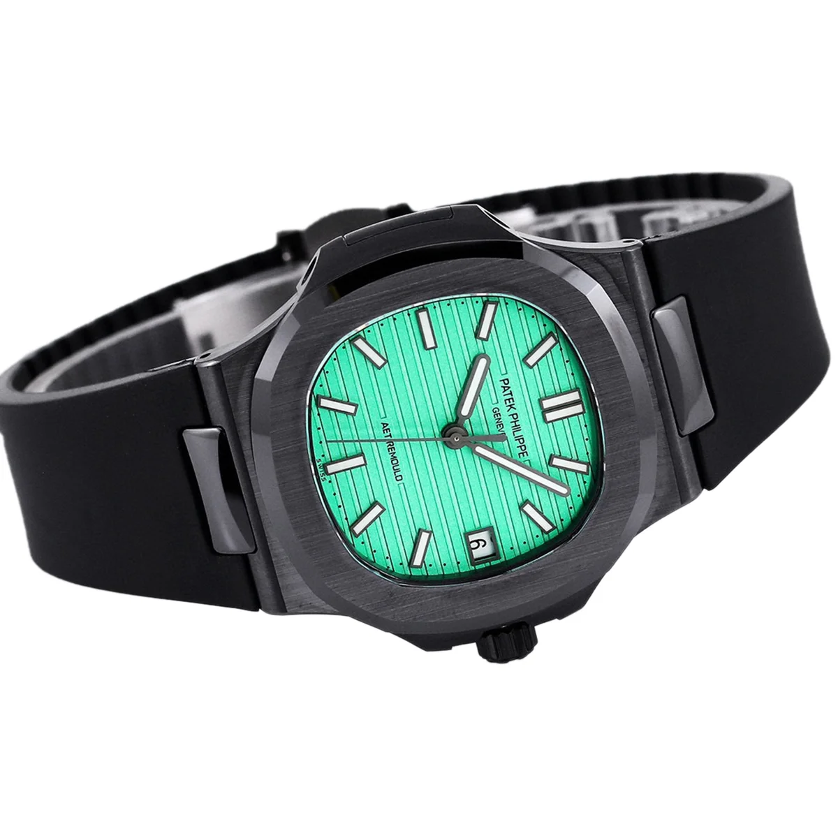 AET Nautilus 5711 Biscay Green Dial Black Ceramic