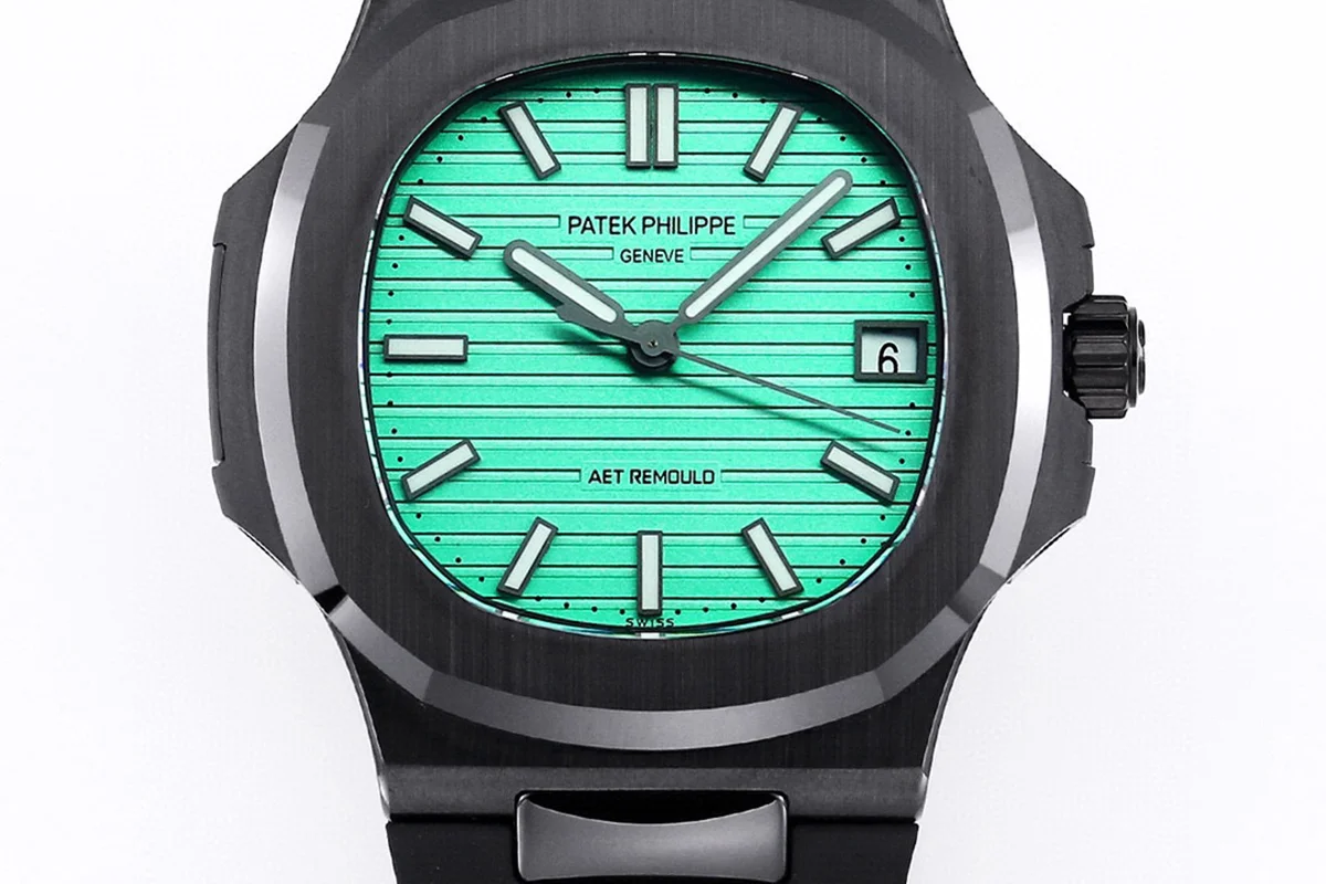 AET Nautilus 5711 Biscay Green Dial Black Ceramic