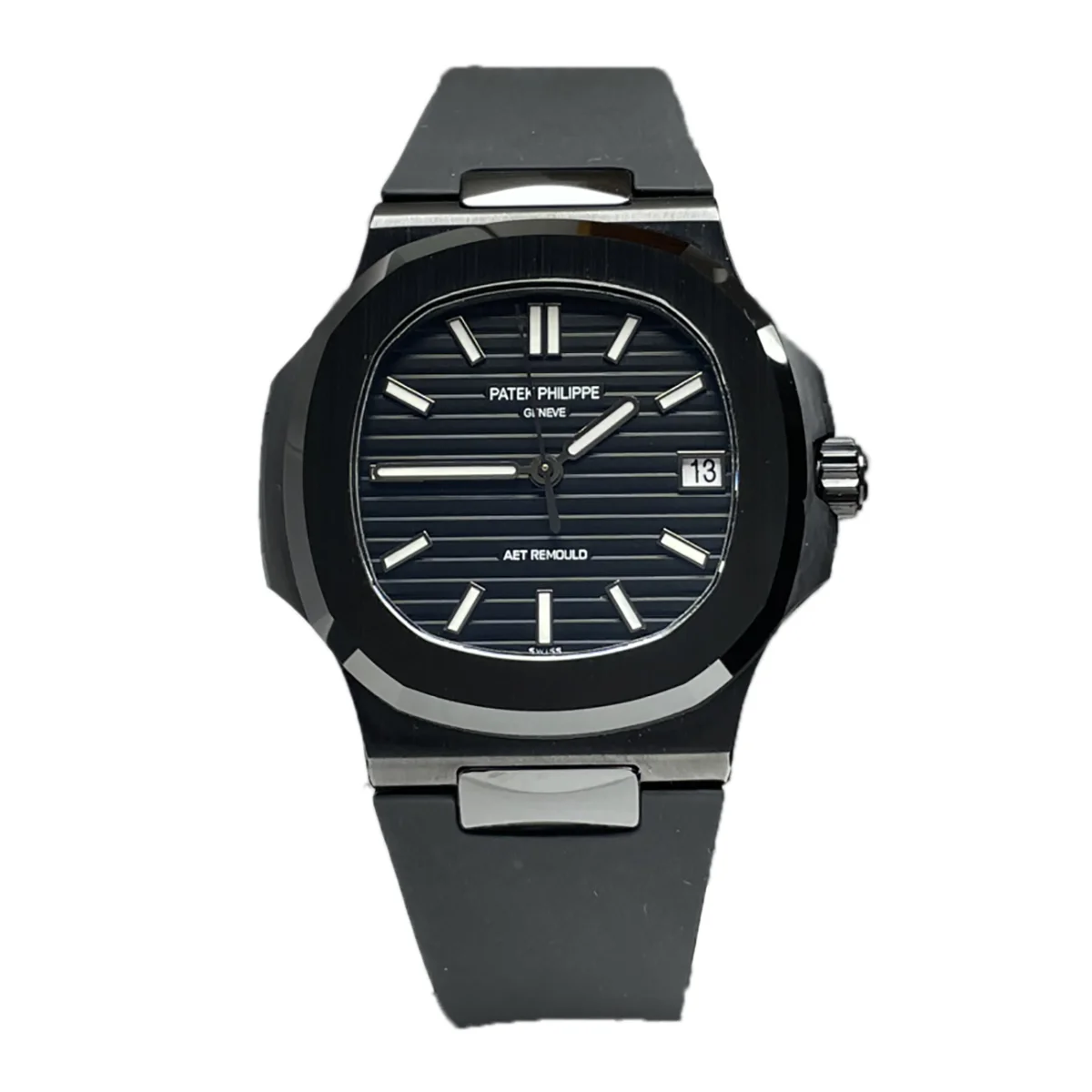 AET Nautilus 5711 Black Dial Black Ceramic