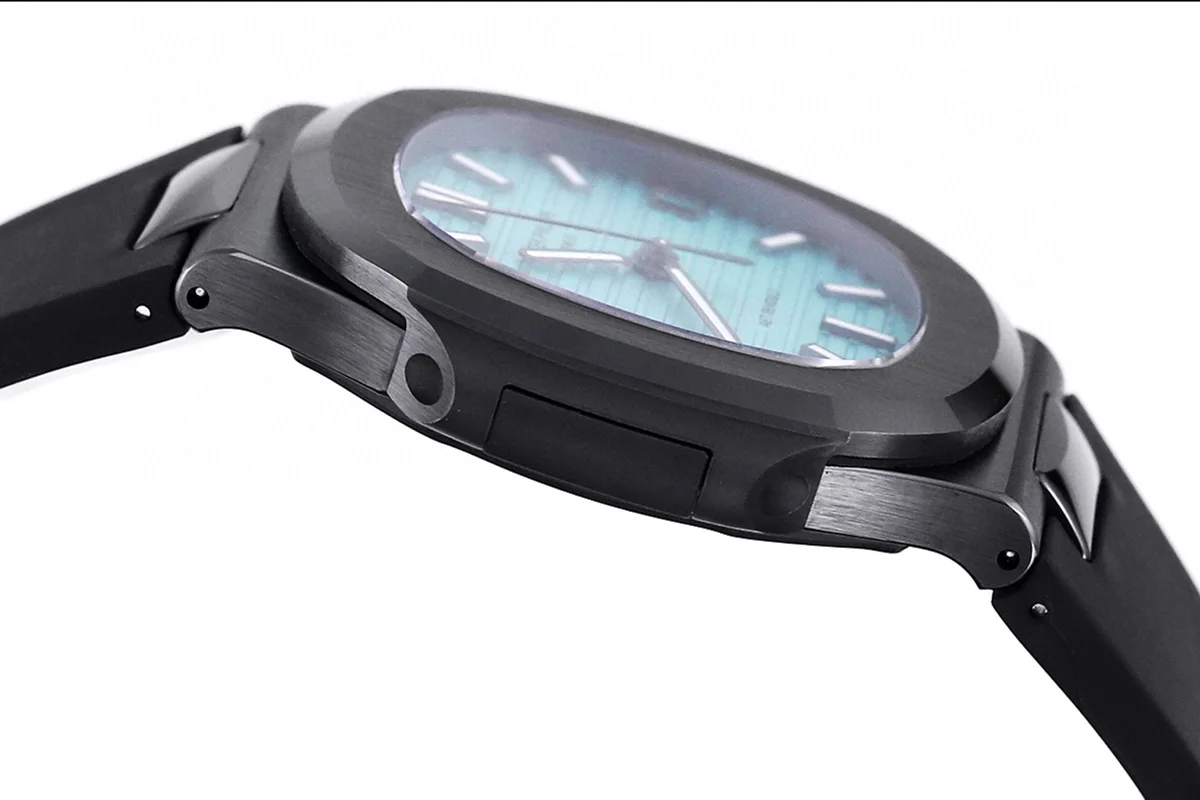 AET Nautilus 5711 Roselend Blue Dial Black Ceramic