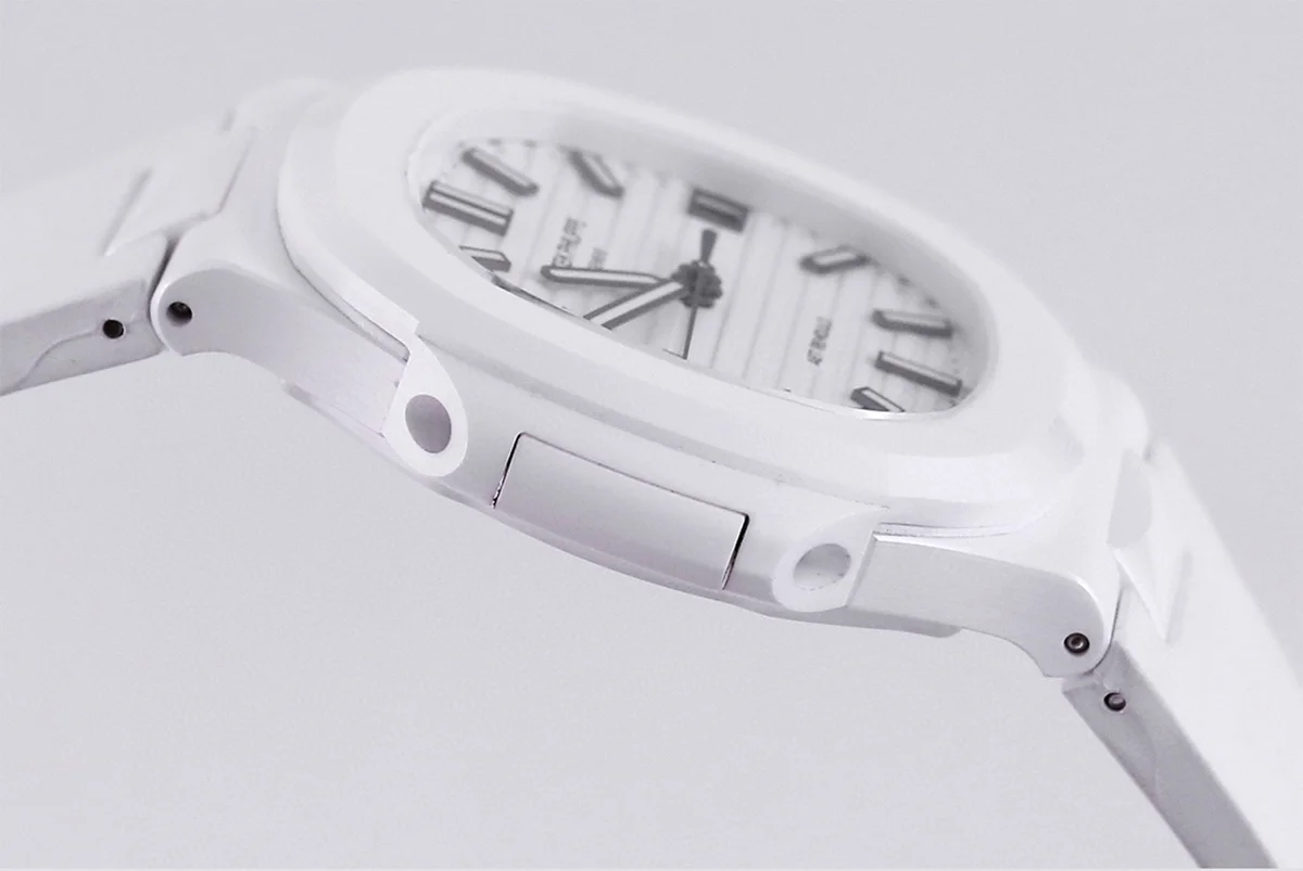 AET Nautilus 5711 White Dial White Ceramic