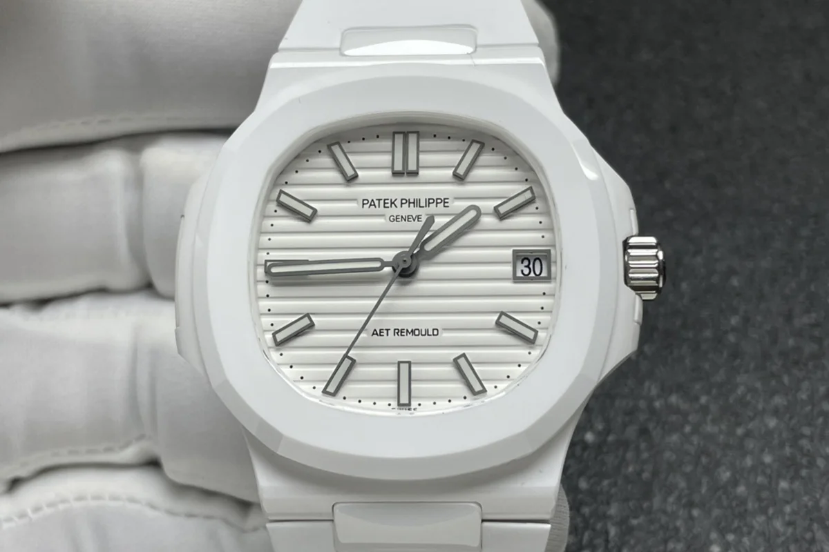 AET Nautilus 5711 White Dial White Ceramic