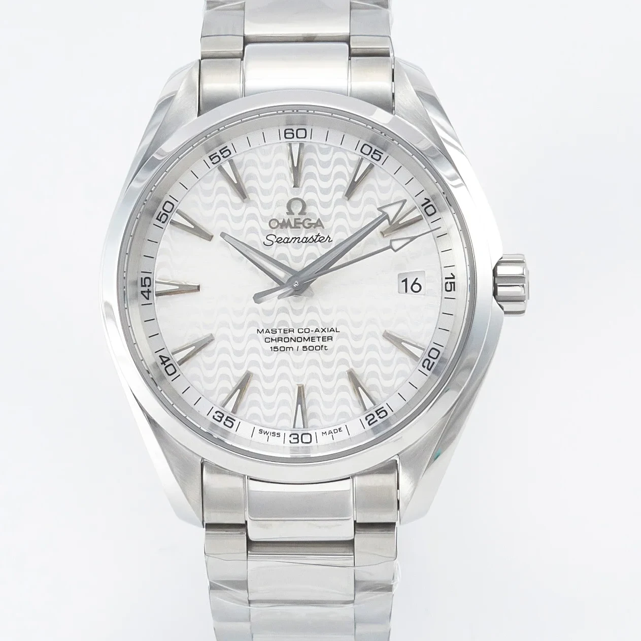 Aqua Terra 150m 41mm VSF 1:1 Best Edition White Textured Dial on SS Bracelet A8500 Super Clone