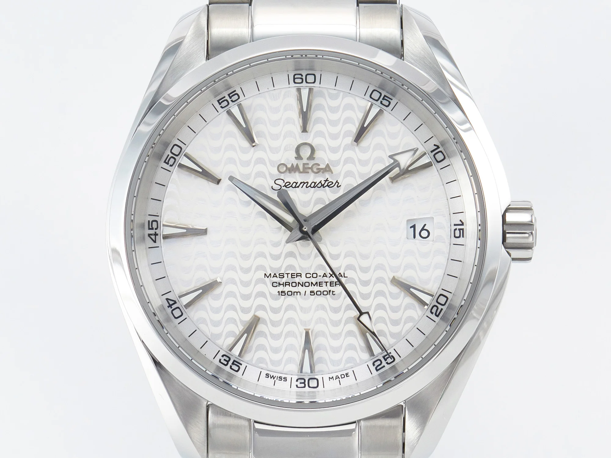Aqua Terra 150m 41mm VSF 1:1 Best Edition White Textured Dial on SS Bracelet A8500 Super Clone