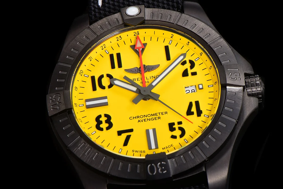 Avenger Automatic 45 Yellow Dial in PVD