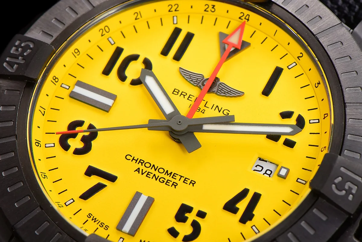 Avenger Automatic 45 Yellow Dial in PVD