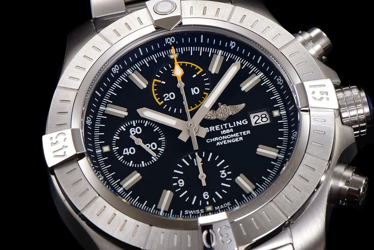 Avenger Chronograph 45 Black Dial on Steel Ref. A13317101B1A1