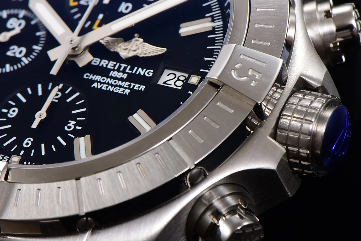 Avenger Chronograph 45 Black Dial on Steel Ref. A13317101B1A1