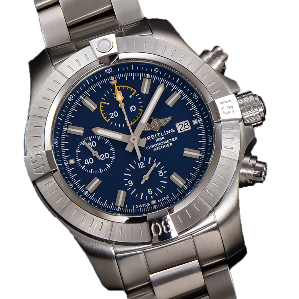 Avenger Chronograph 45 Blue Dial on Steel Ref. A13317101C1A1