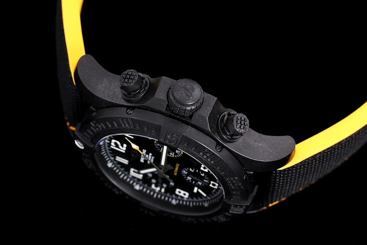 Avenger Hurricane Black Dial on Black/Yellow Nylon Strap