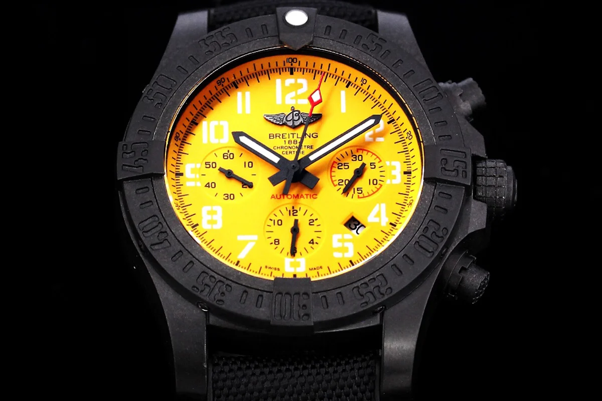 Avenger Hurricane Yellow Dial on Black Nylon Strap