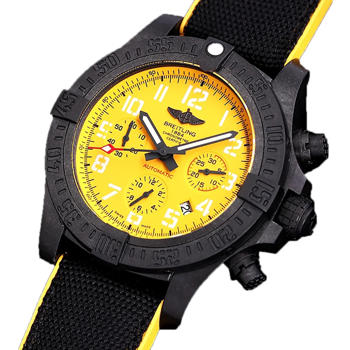 Avenger Hurricane Yellow Dial on Black/Yellow Nylon Strap