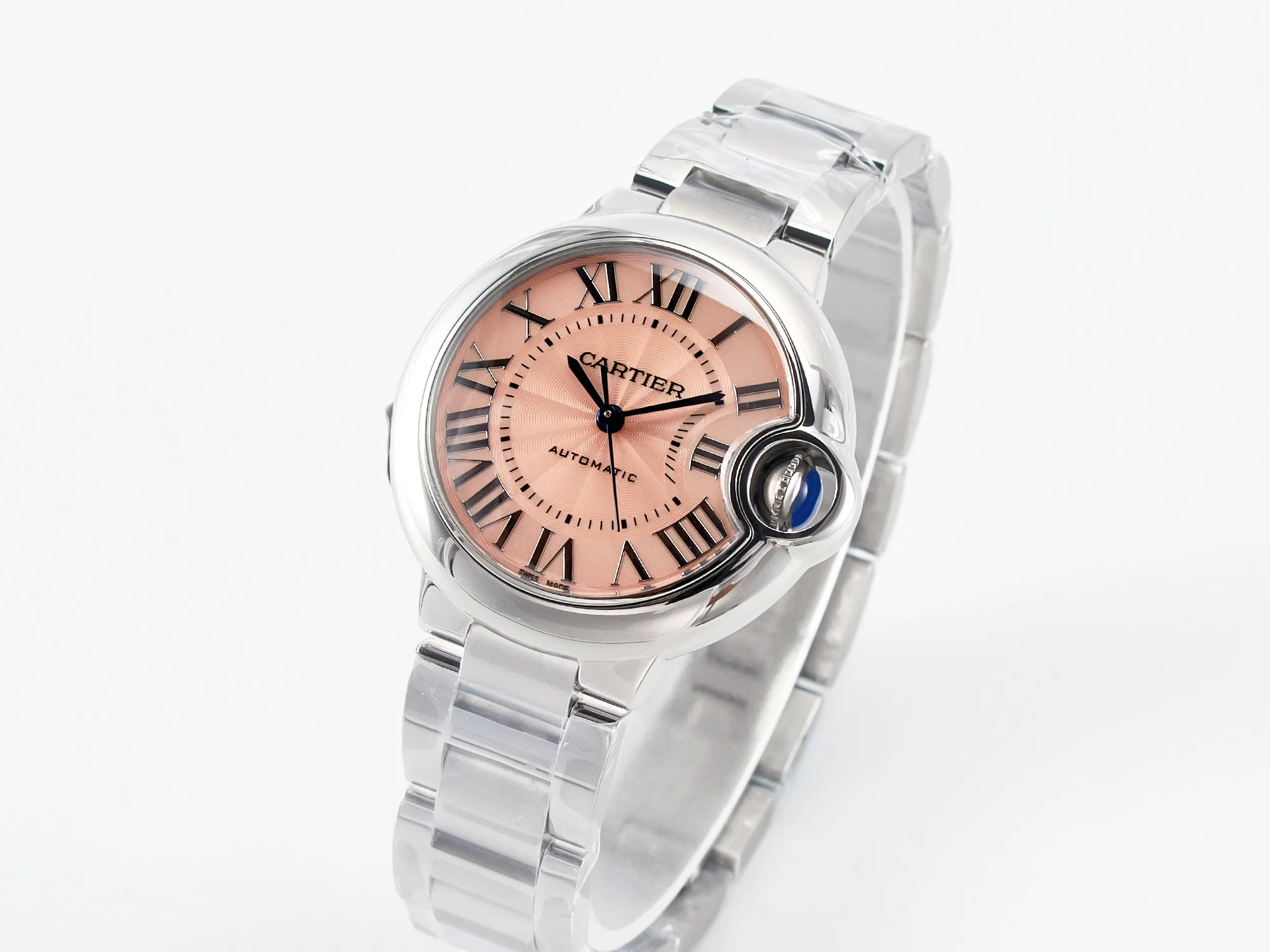 Ballon Bleu 33mm SS AF 1:1 Best Edition Pink Dial on SS Bracelet SEIKO NH05A