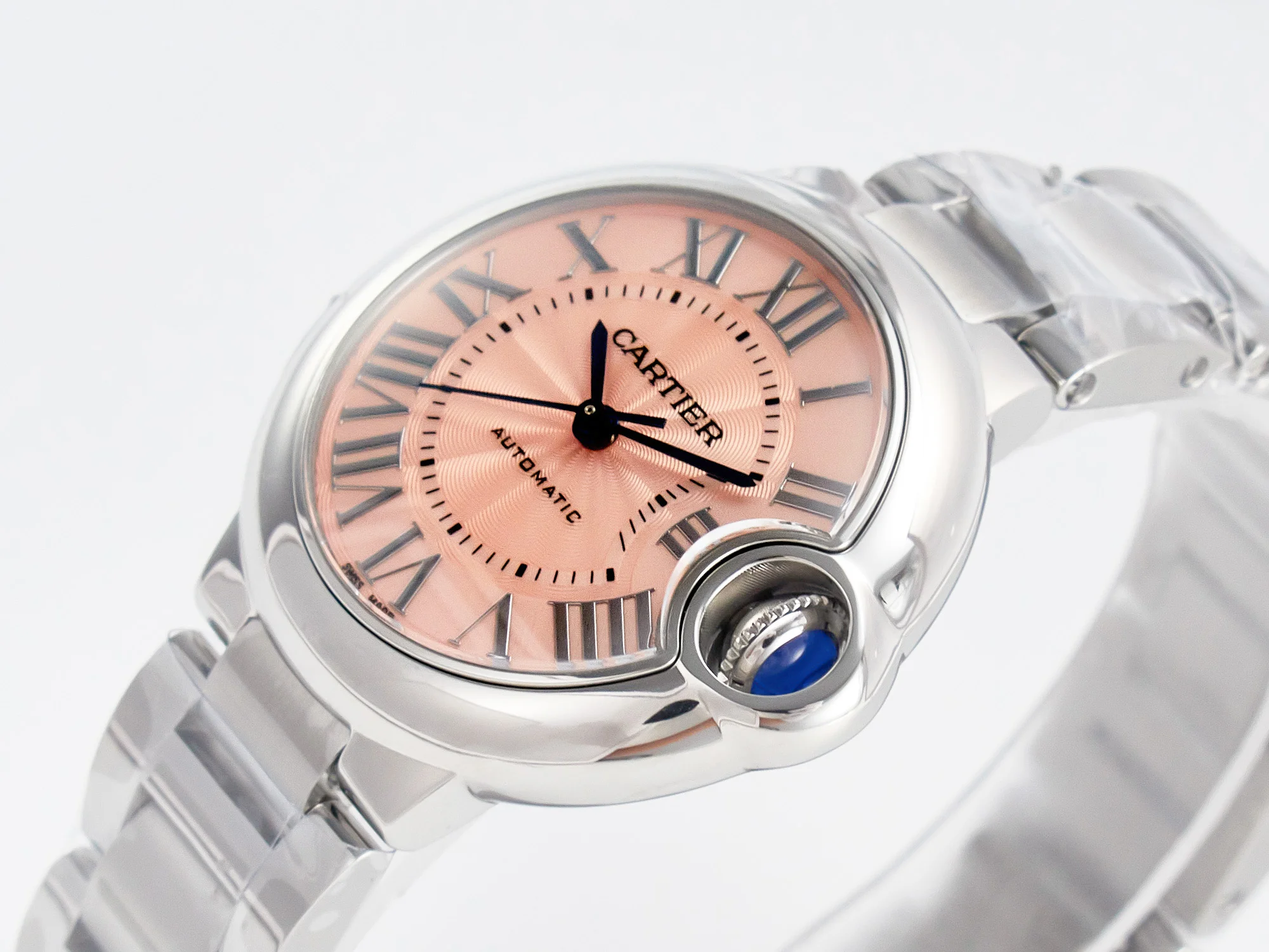 Ballon Bleu 33mm SS AF 1:1 Best Edition Pink Dial on SS Bracelet SEIKO NH05A