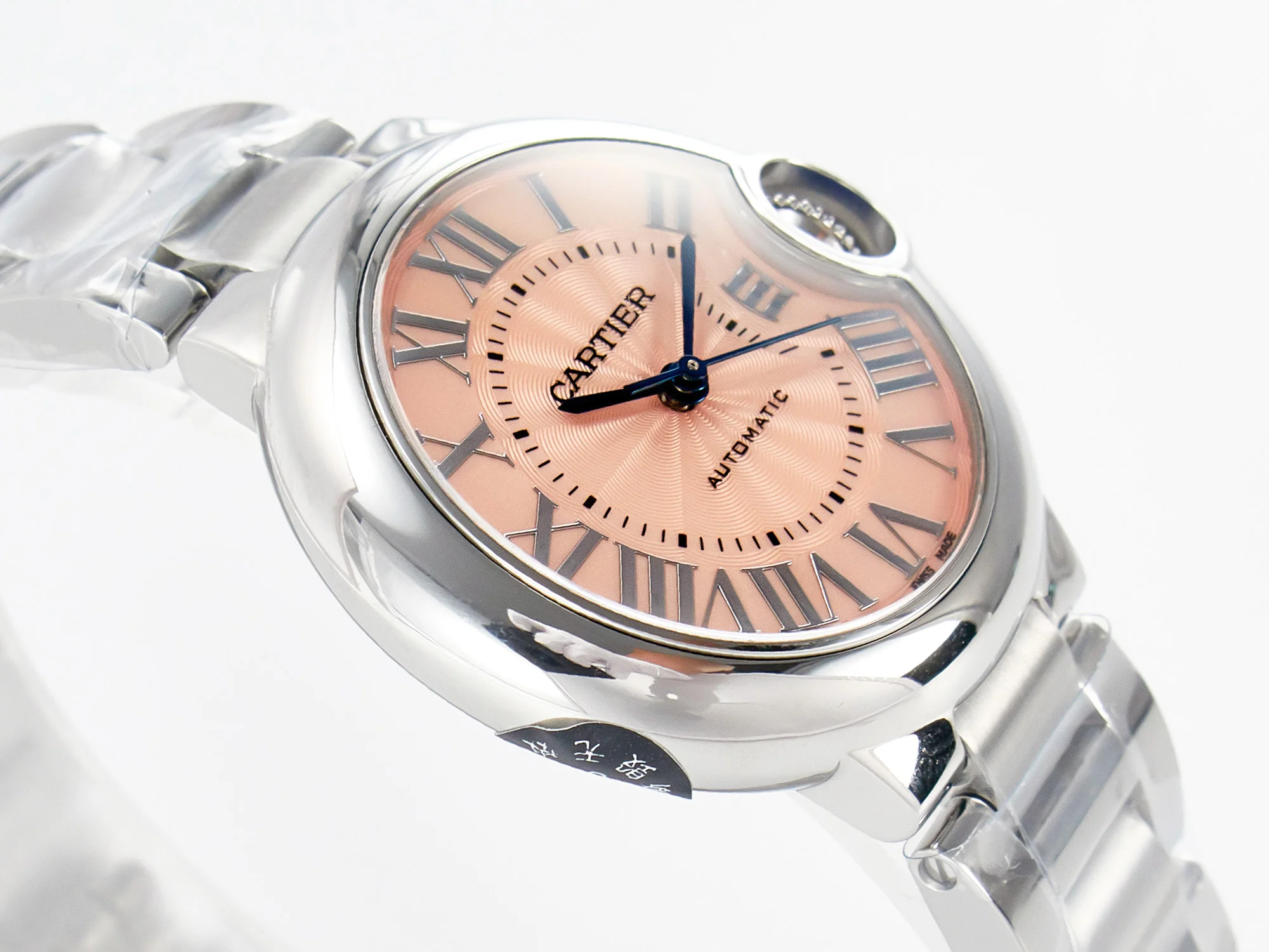 Ballon Bleu 33mm SS AF 1:1 Best Edition Pink Dial on SS Bracelet SEIKO NH05A