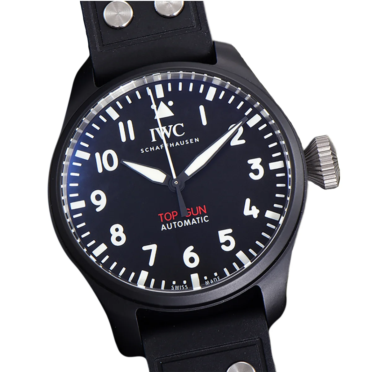 Big Pilot’s Watch Automatic Top Gun IW326906 on Black Leather Strap