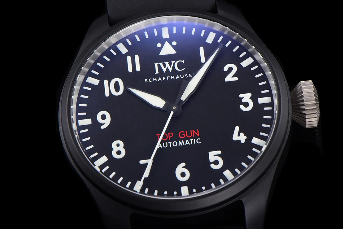 Big Pilot’s Watch Automatic Top Gun IW326906 on Black Leather Strap