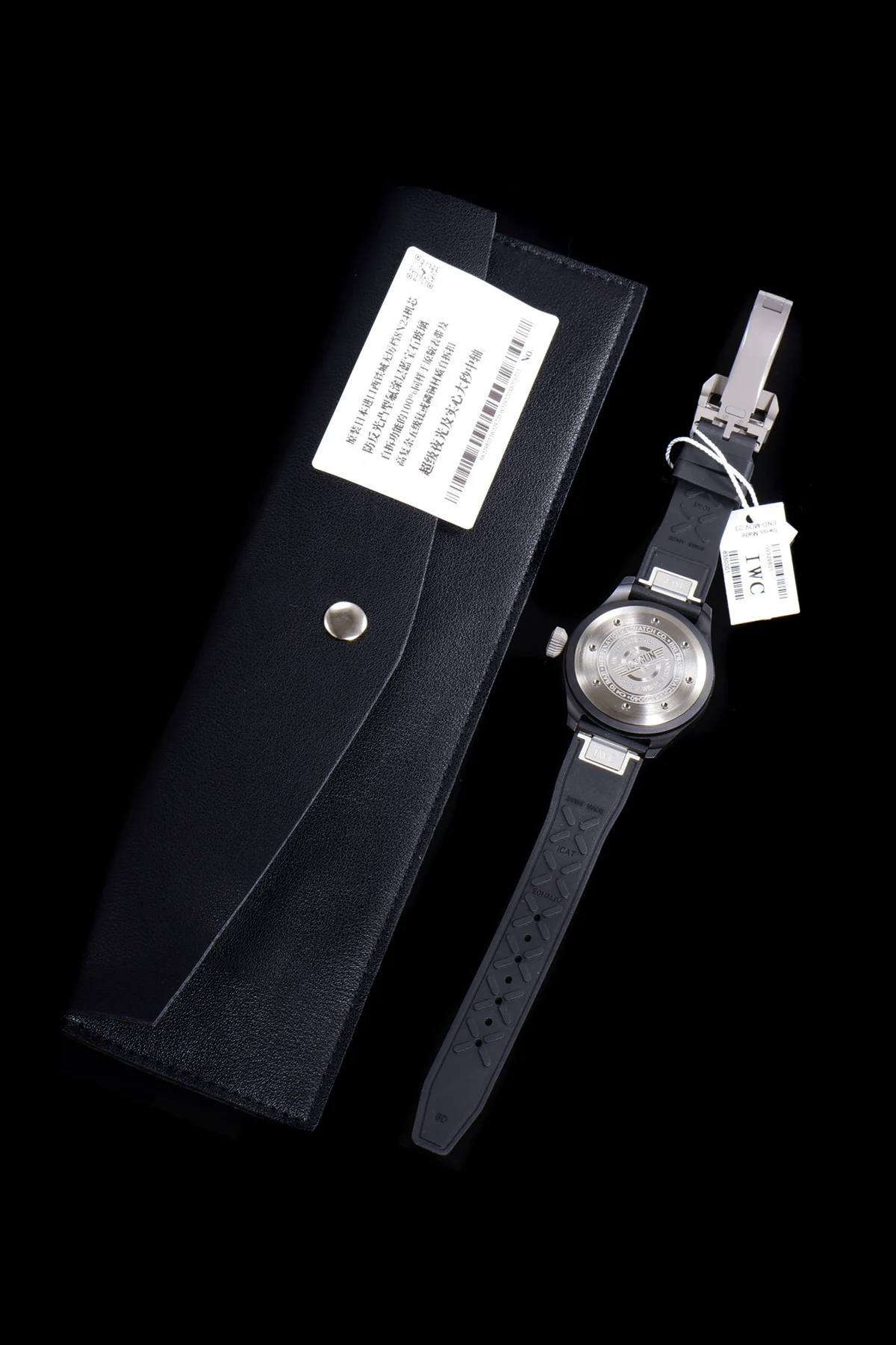 Big Pilot’s Watch Automatic Top Gun IW326906 on Black Leather Strap
