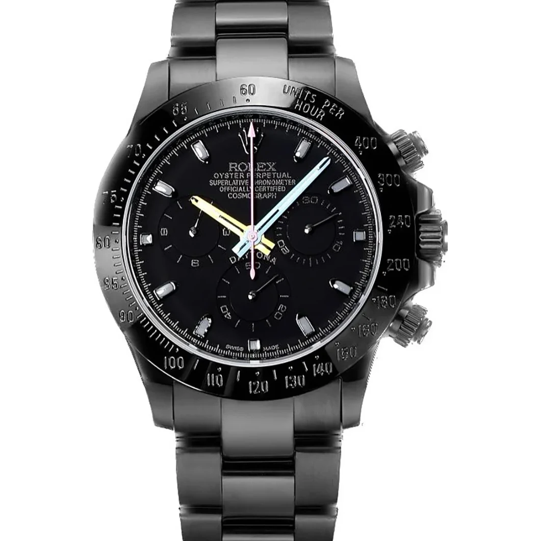 Blaken Daytona Black Dial with Colourful Hands