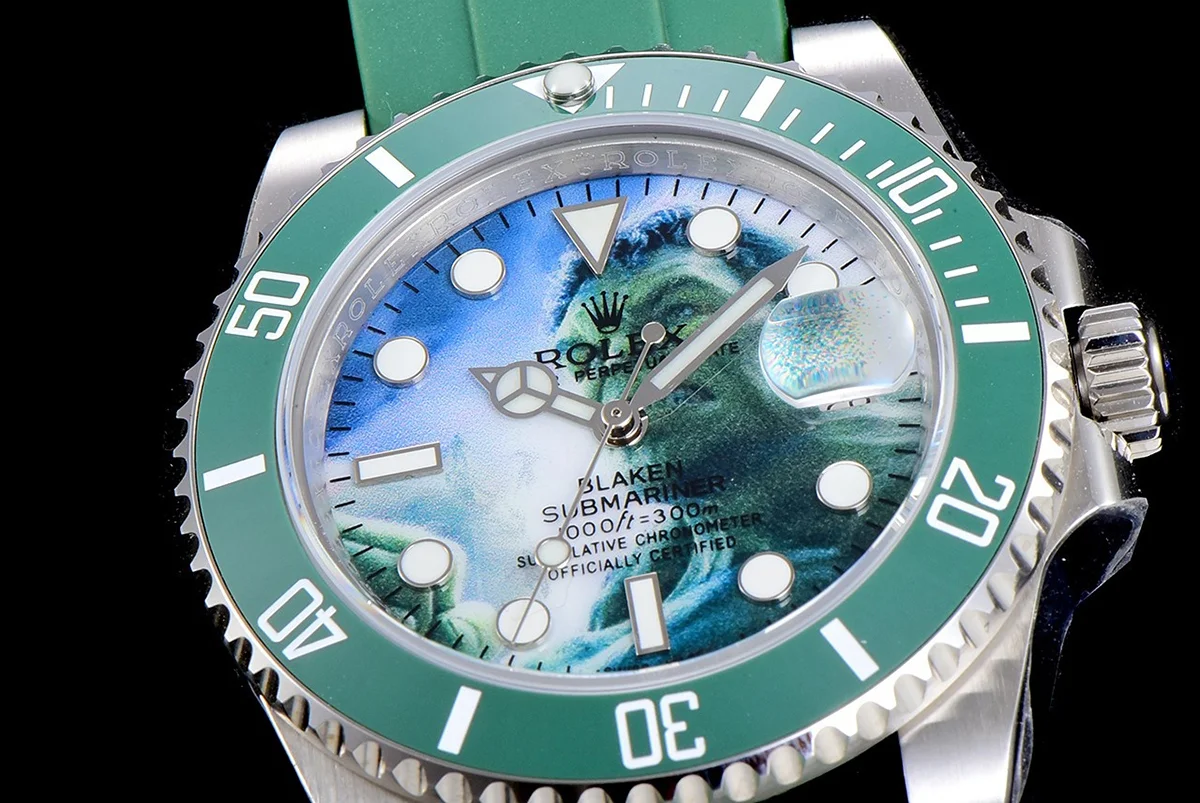Blaken Submariner 116610 Hulk Dial on Rubber Strap