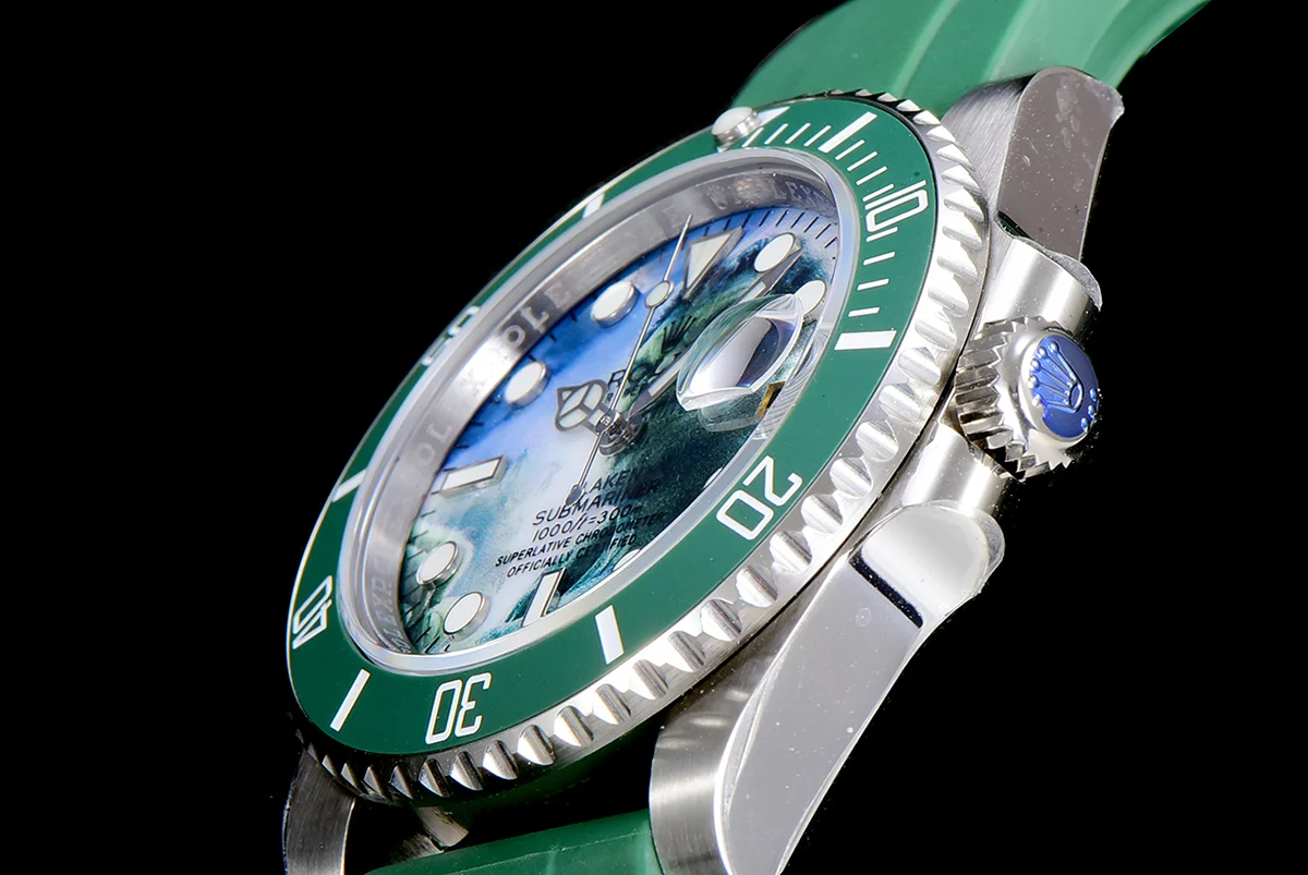 Blaken Submariner 116610 Hulk Dial on Rubber Strap