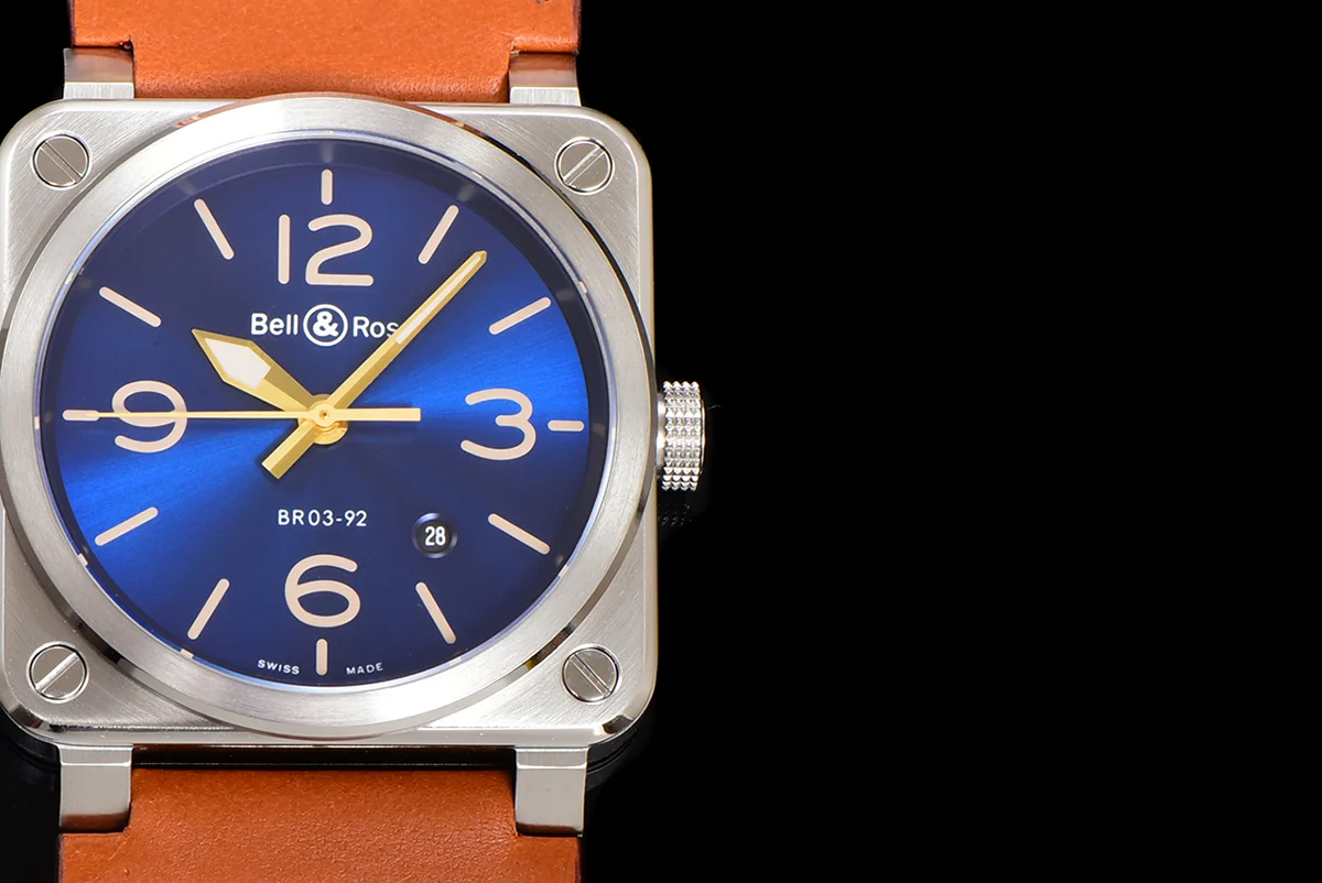 BR 03-92 Blue Sunburst Dial