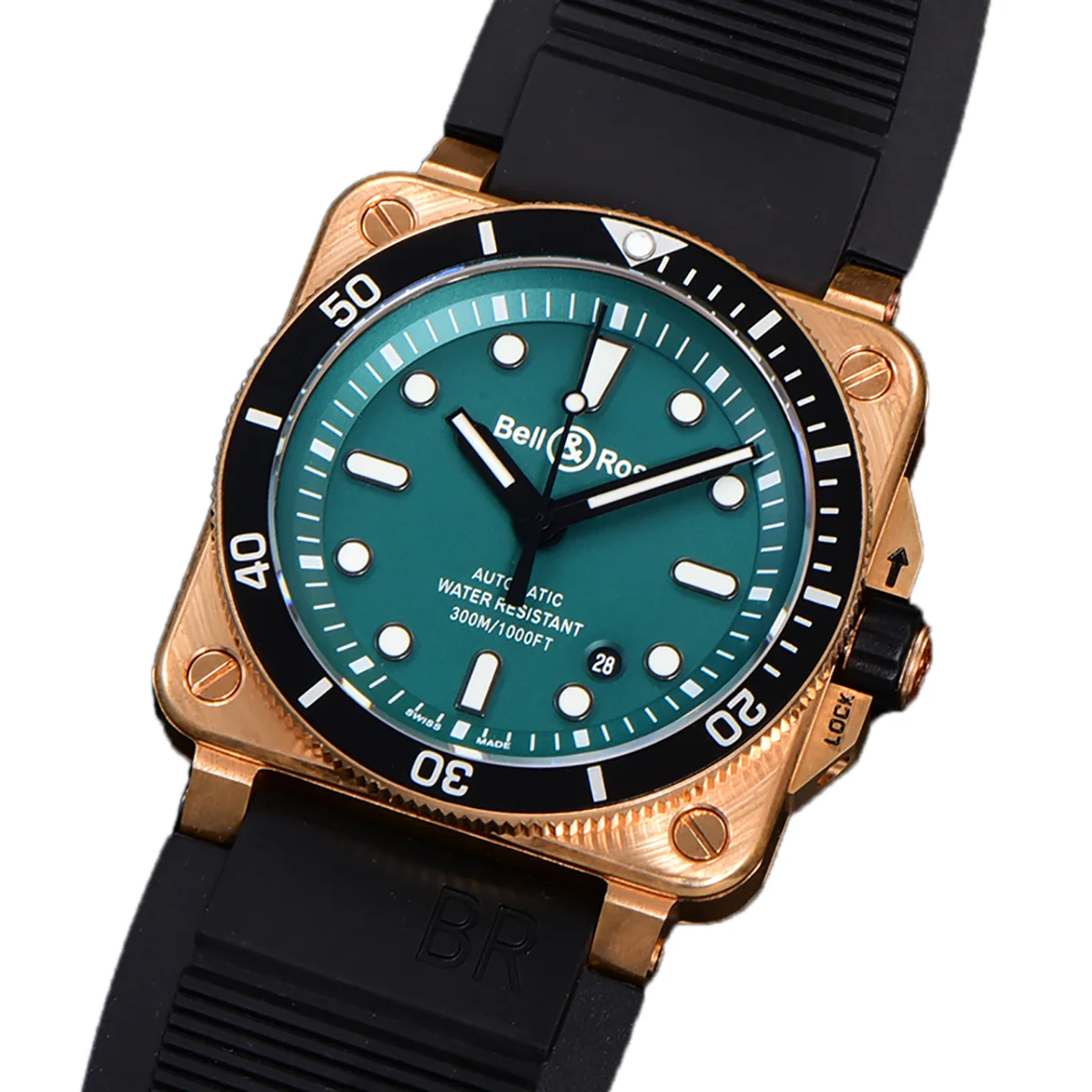 BR 03-92 Diver Black & Green Bronze