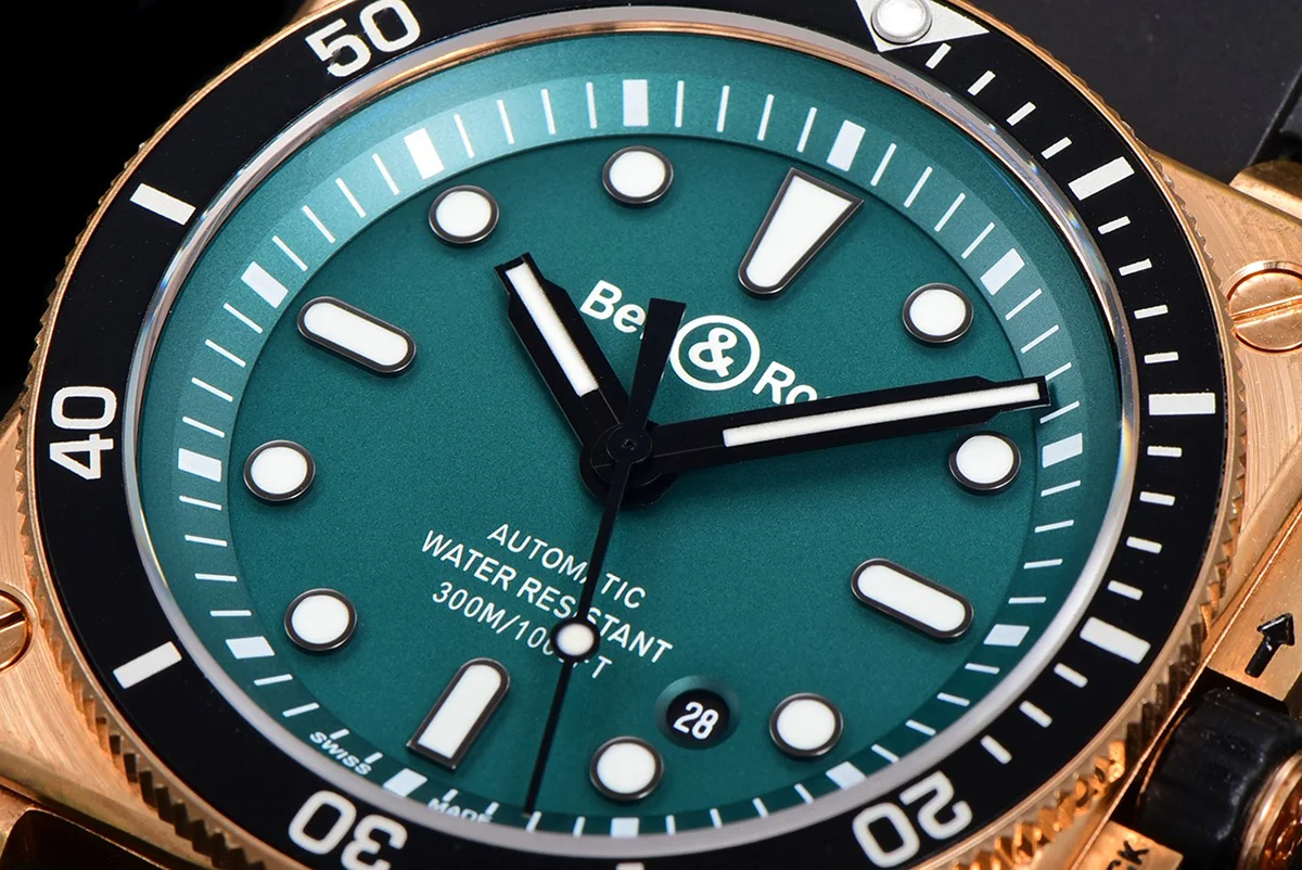 BR 03-92 Diver Black & Green Bronze