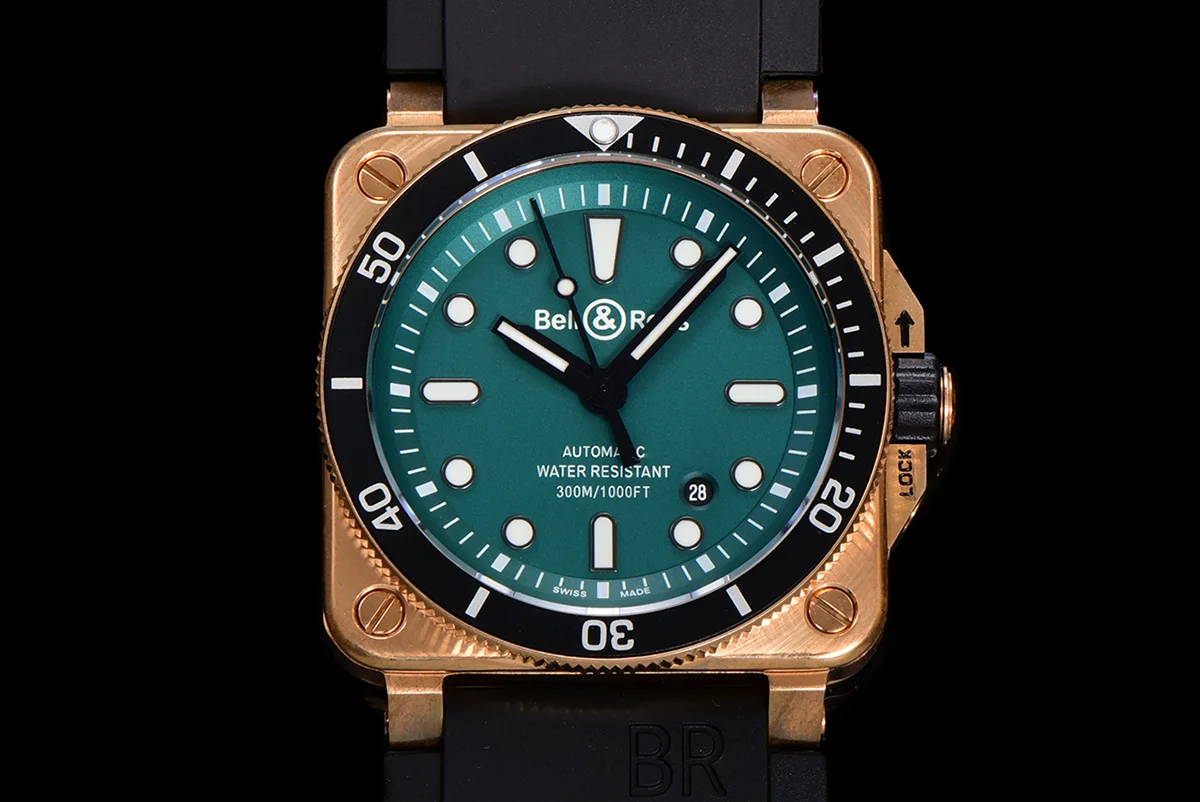 BR 03-92 Diver Black & Green Bronze