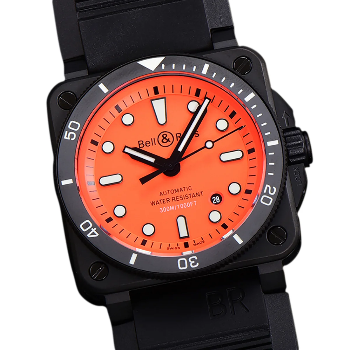 BR 03-92 Orange Dial in PVD