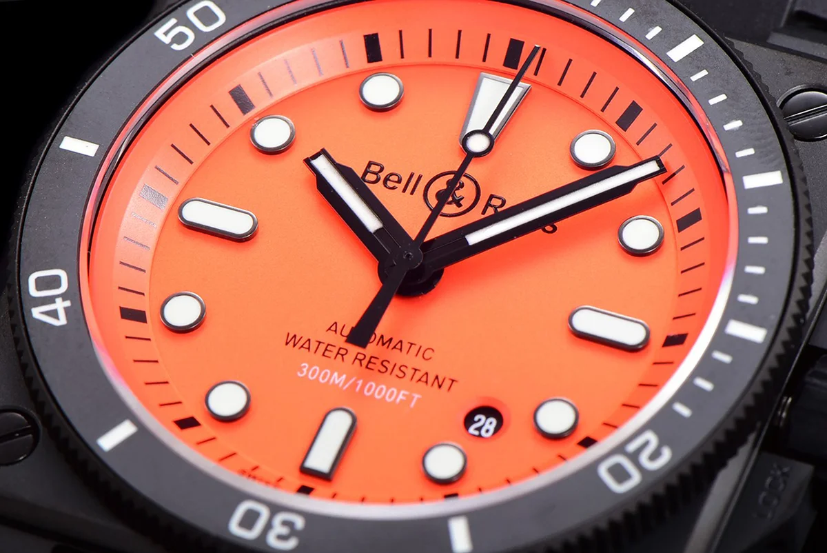 BR 03-92 Orange Dial in PVD