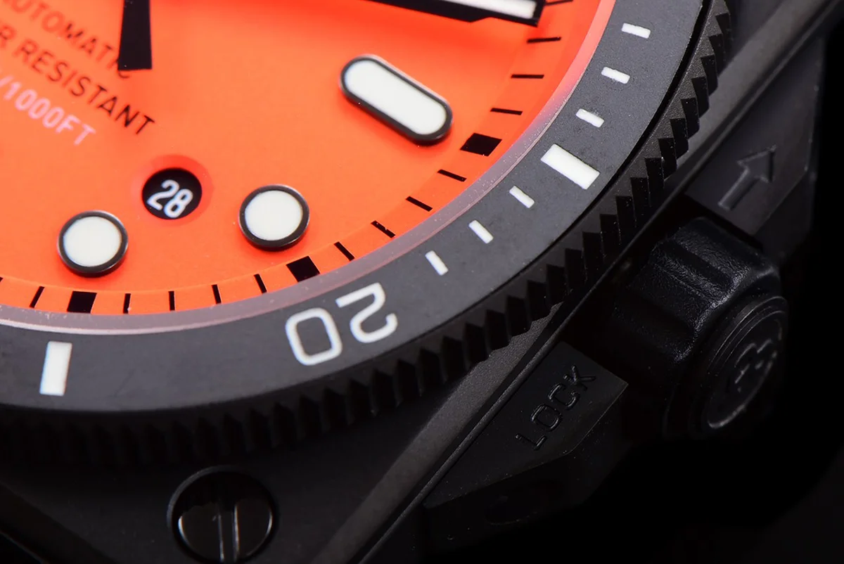 BR 03-92 Orange Dial in PVD