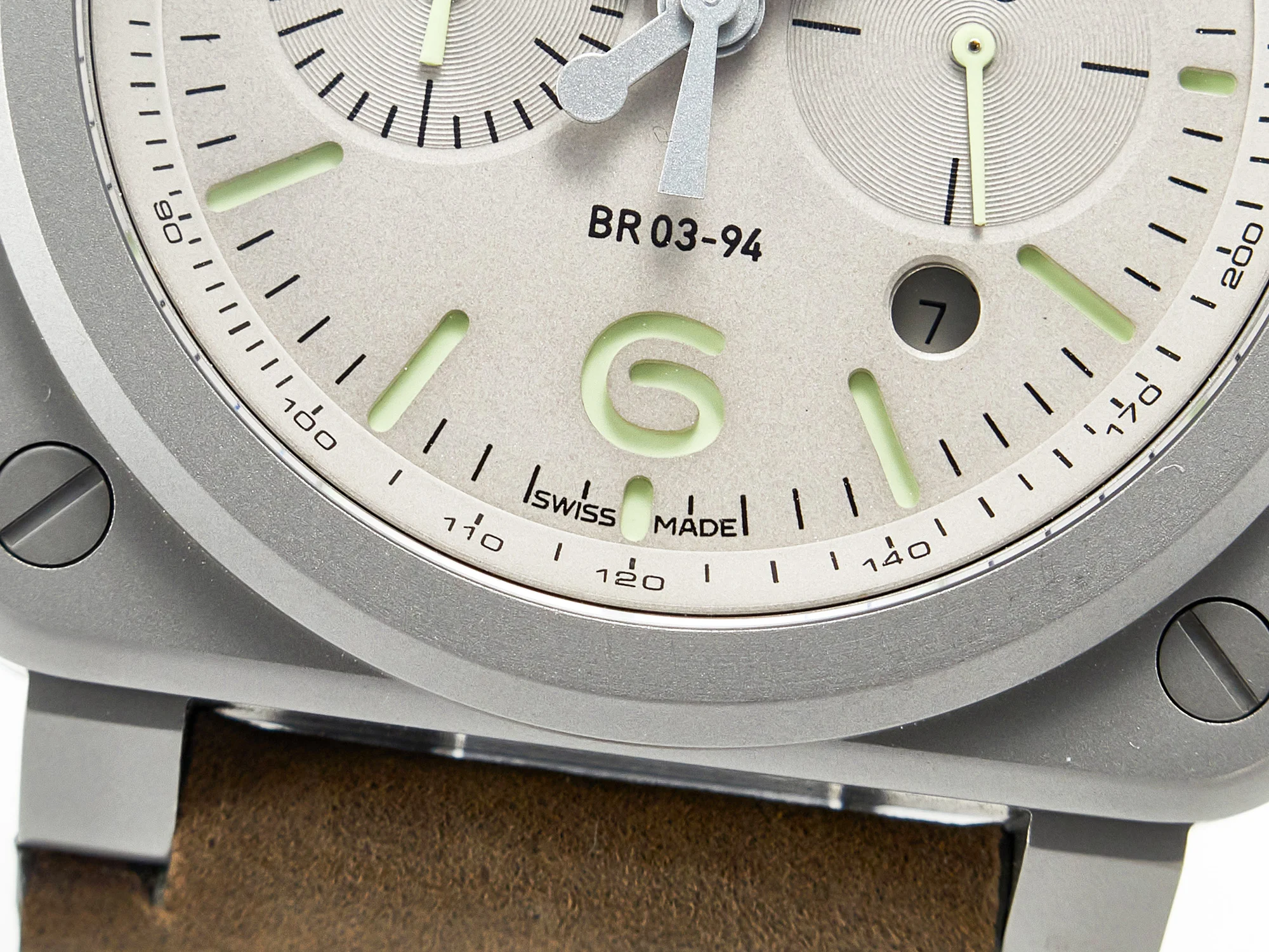 BR 03-94 Horolum Chronograph 1:1 Best Edition Brown Dial on Leather Strap Asia 7750