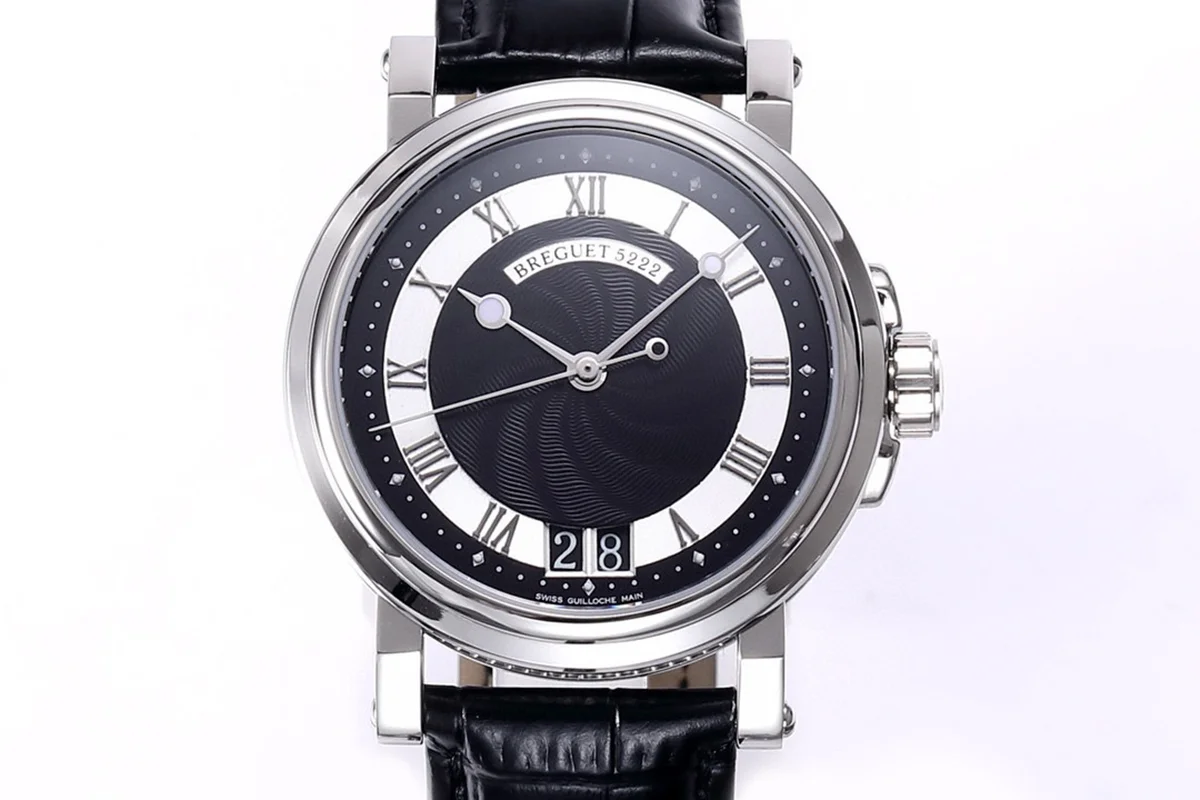 Breguet Marine Automatic Big Date 5817 Black Dial Watch in Steel