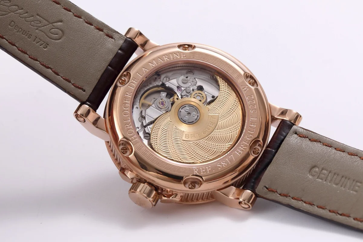 Breguet Marine Automatic Big Date 5817 Brown Dial Watch in Rose Gold