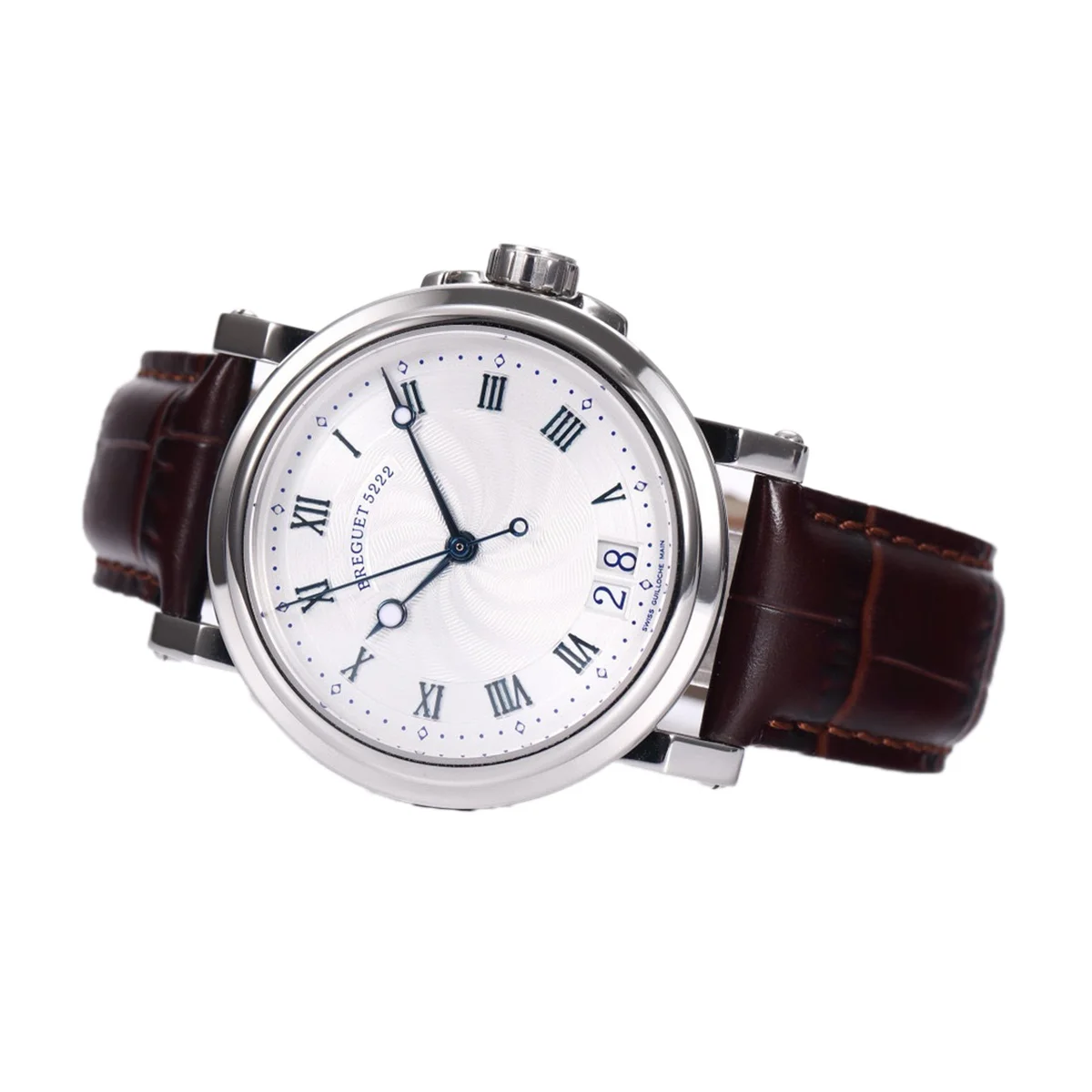 Breguet Marine Automatic Big Date 5817 Silver Dial Watch in Steel