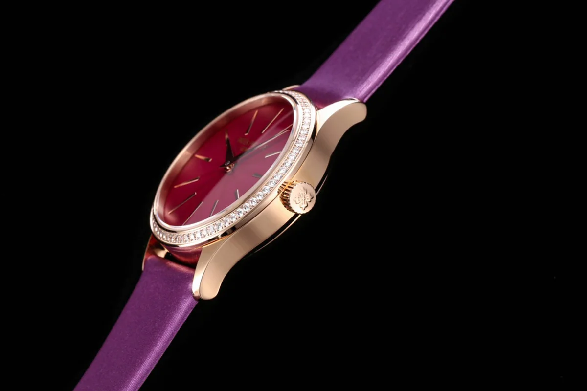 Calatrava 4997/200R Purple Dial in Rose Gold on Purple Leather Strap
