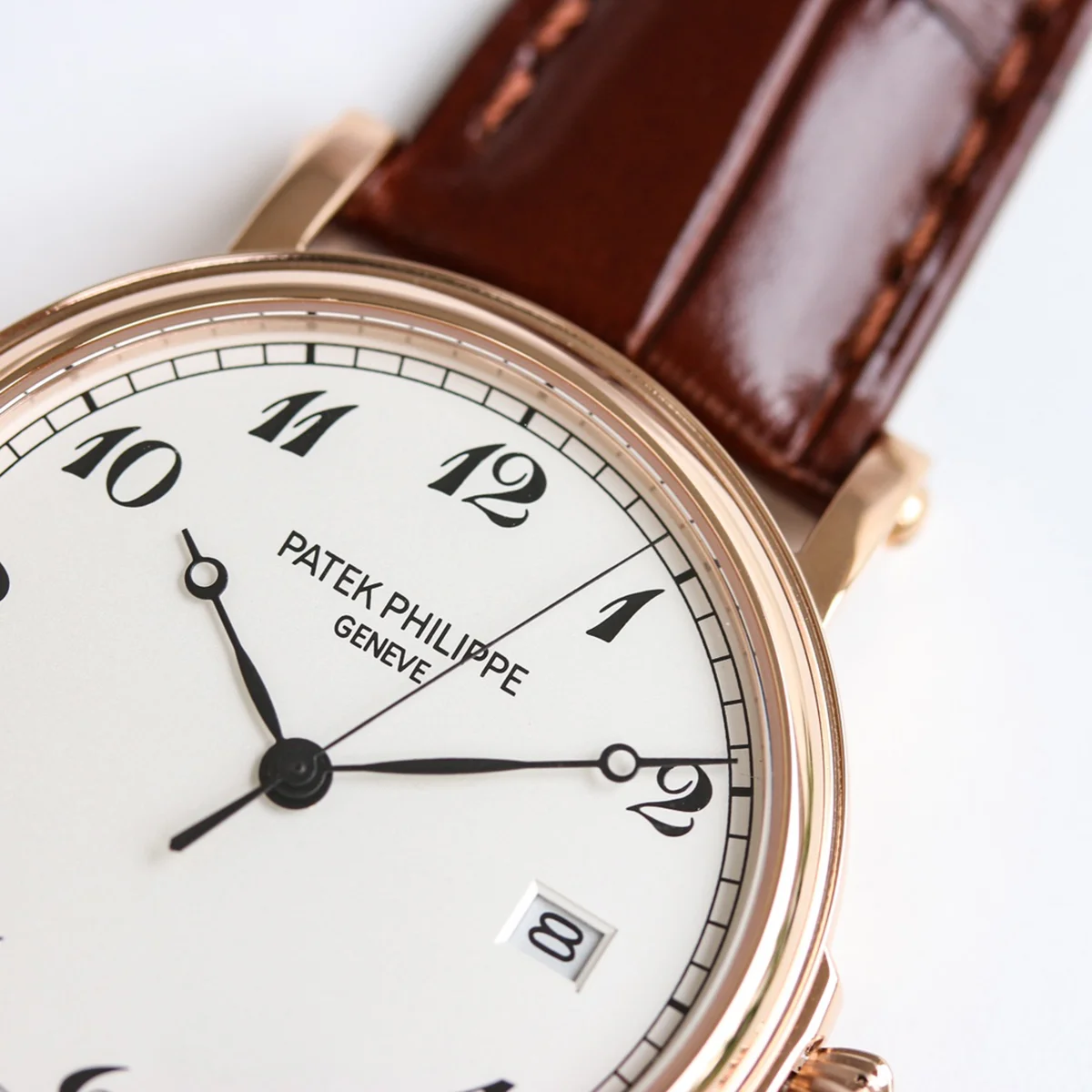 Calatrava 5153J-011 White Dial in Pink Gold