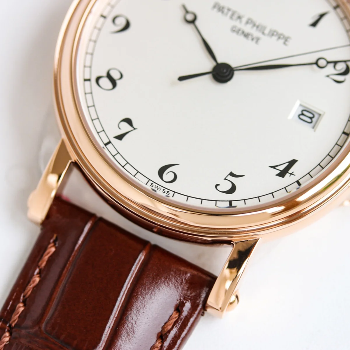 Calatrava 5153J-011 White Dial in Pink Gold