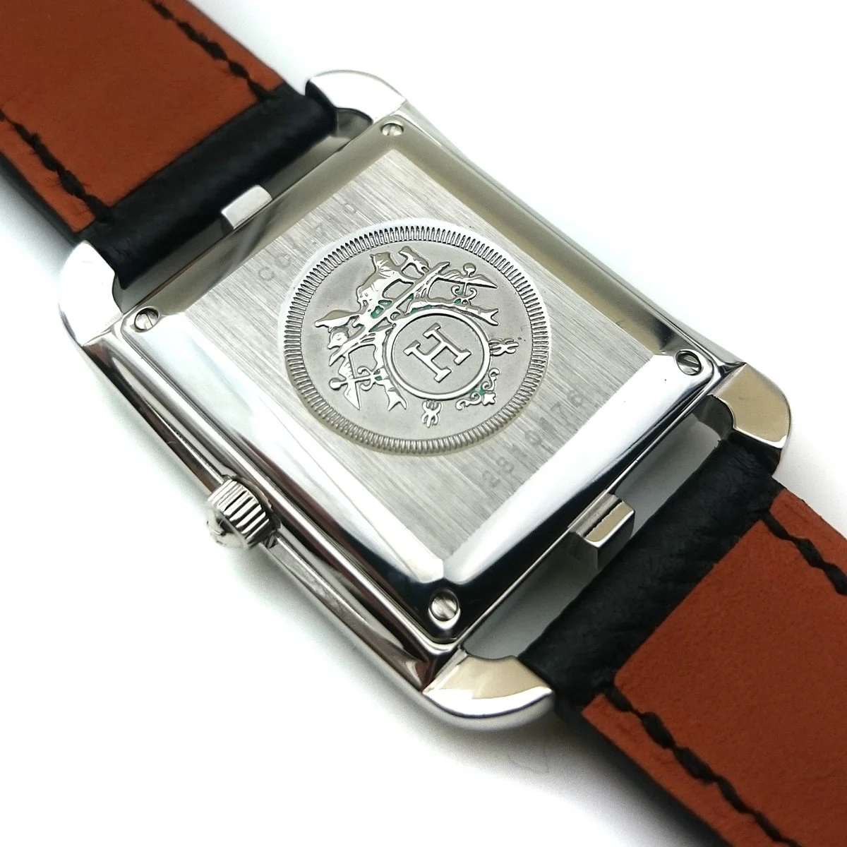 Cape Cod Steel with Diamond Bezel on Black Epsom Leather Strap