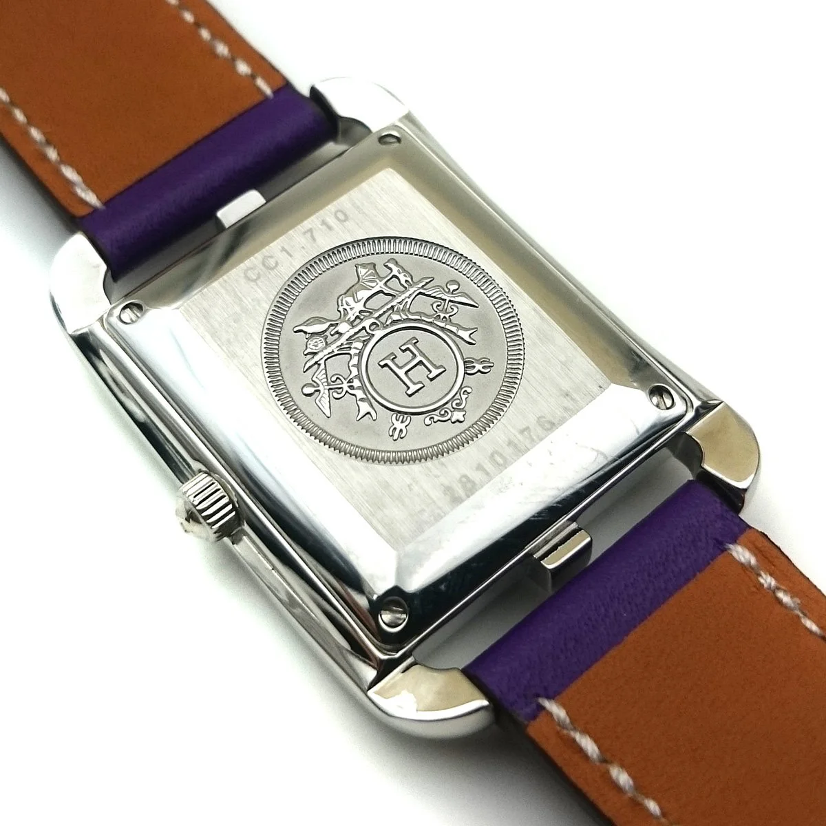 Cape Cod Steel with Diamond Bezel on Purple Fjord Leather Strap