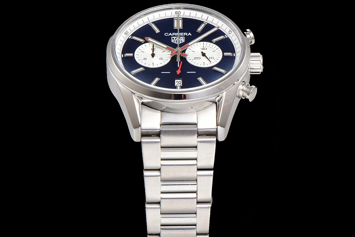 Carrera Chronograph 43 Blue Dial