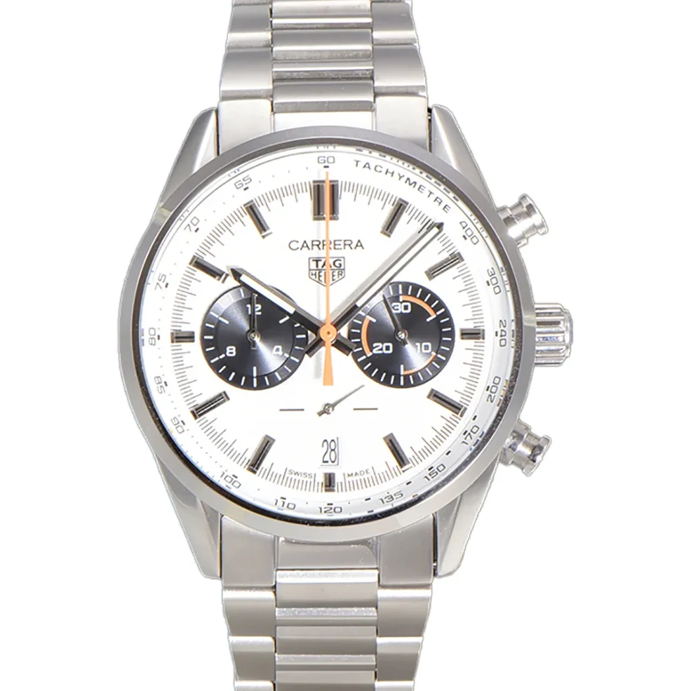 Carrera Chronograph 43 White Dial