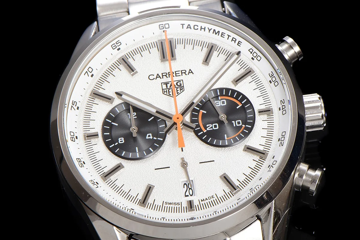 Carrera Chronograph 43 White Dial