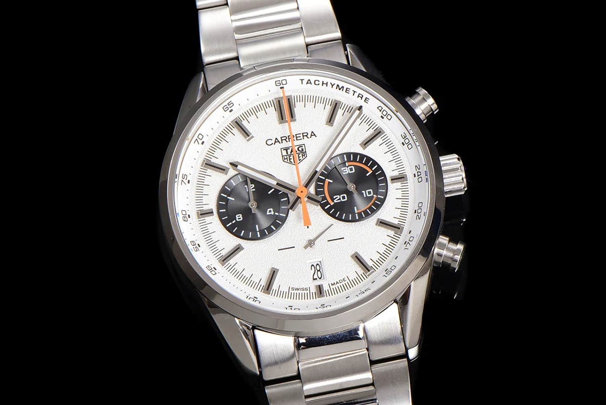 Carrera Chronograph 43 White Dial