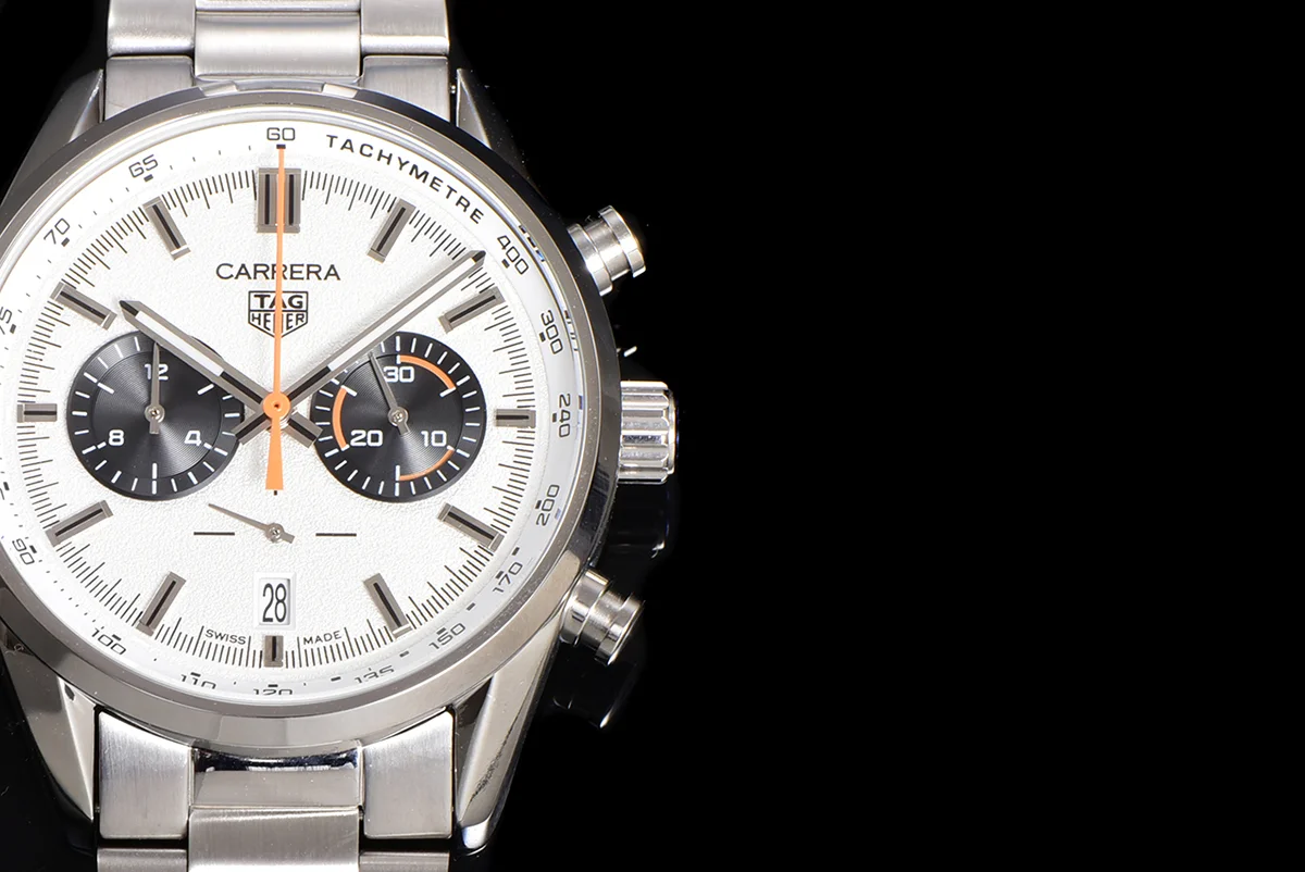 Carrera Chronograph 43 White Dial