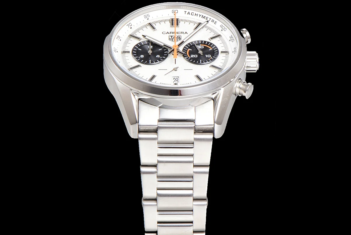 Carrera Chronograph 43 White Dial